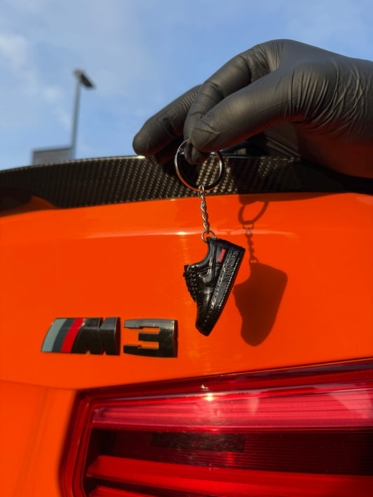 Mini AF1- Black Supreme KeyChain + FREE SHIPPING