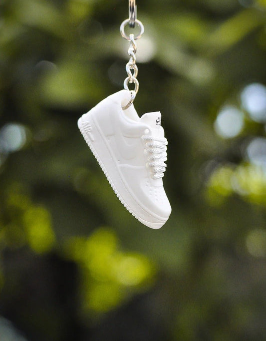 Mini Nike Air Force 1 Low White 3D Keychain + FREE SHIPPING